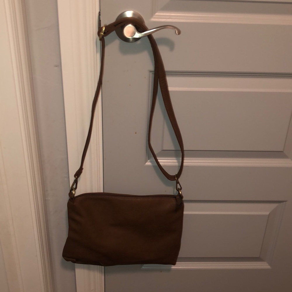 Small brown shoulder bag